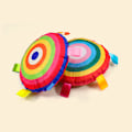Miniatyrbillede 4 af 5: Plys Frisbee - Dyb Farve Regnbue model 1