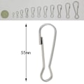 Miniatyrbild 2 av 5: Karbinhakar öppningsbara krokar Rostfritt Stål 100-pack Silver 5.5 cm