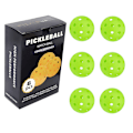 Pikkukuva 1 / 3: Pickleball-pallosetti 6 kpl, 40-reikäiset pickleball-pallot 74 mm Ruohon väri