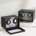 Miniatyrbillede 6 af 7: Dual-head vertikal automatisk urvinder W161B i PU-læder, 5 programmerbare tilstande, Type-C/USB-C strøm og LED ambientbelysning
