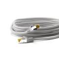 Miniatyrbild 5 av 5: RJ45 patchkabel S/FTP (PiMF), 500 MHz, med CAT 7 råkabel, grå, 0,5 m