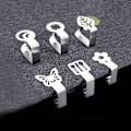Miniatyrbild 5 av 6: Fjärilformade Dukklämmor / Dukhållare, 4-pack Silver