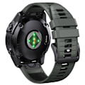 Miniatyrbillede 1 af 5: Stilfuld Quick Release Rem til Garmin Fenix 7X Pro Sort + Grøn