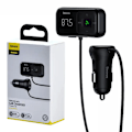 Miniatyrbillede 11 af 11: Bil Bluetooth MP3-afspiller + Oplader Baseus T Shaped S-16 Black OS