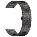 Miniatyrbillede 7 af 8: Tekstureret stålrem til Garmin Forerunner 165/165 Music/168/168 Music/D2 Air X10/Bounce/vivoactive 5/Active 5/VivoMove T Sort 22 mm