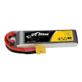 Miniatyrbild 2 av 6: Batteri Tattu 450mAh 7,4V 75C 2S1P Lång XT30