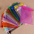 Pikkukuva 5 / 5: 100 Pack Koru Organza Laukut Punainen