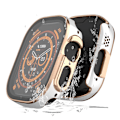 Miniatyrbillede 2 af 5: Dobbeltfarvet vandtæt galvaniseret etui til Apple Watch 44 mm Rose guld