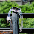 Miniatyrbillede 4 af 8: Silikone sportsarmbånd til Apple Watch Series 9/10, 46mm, Transparent Sort Sort