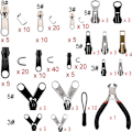 Miniatyrbild 2 av 5: 205 Delars Reparationssats för Dragkedjor - Laga Kläder Enkelt
