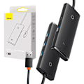 Miniatyrbild 2 av 11: HUB-adapter 4-portars USB-C Baseus OS-Lite 25cm (svart)