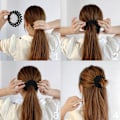 Miniatyrbillede 3 af 5: Kvinder Fuglerede Hair Bun Klo Clips Sort