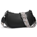 Stilfuld halvmåneformet crossbody-taske til kvinder Black Black
