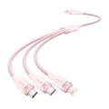 Pikkukuva 1 / 3: USB 2.0 A - 3-in-1 6A kaapeli Vention CTRPG 1.5M (vaaleanpunainen)