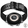 Miniatyrbillede 4 af 6: Rem i ægte læder til Samsung Galaxy Watch 4 Sort 20 mm