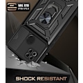 Miniatyrbillede 2 af 9: Magnetisk armor kickstand mobiltelefon etui med ring Redmi 9C/POCO C3/10A Sort