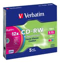 Pikkukuva 1 / 2: CD-RW, 12x, 700 MB / 80 min, 5-pack slim case, SERL, colored