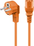 Kabel för anslutning av kallt apparat med vinkel, 3 m, orange