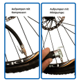 Miniatyrbillede 6 af 6: INF Cykelventiladapter til luftpumpe / Sæt med 15 dele