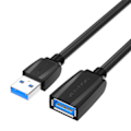 Miniatyrbillede 1 af 2: Forlængerkabel USB 3.0 han til USB hun VAS-A45-B300 3m (sort)