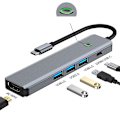 Pikkukuva 2 / 4: 5-in-1 USB-C Hub: 4K30Hz + 3xUSB3.0 - Malli 2319
