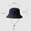 Miniatyrbild 2 av 5: Bred Brättad Bucket Hat / Solhatt Svart