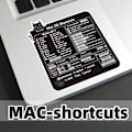 Miniatyrbild 3 av 3: Tangentbordsdekal med Mac-genvägar Svart