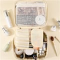 Miniatyrbillede 3 af 5: Stilfuld firkantet opbevaringstaske i PU-læder Beige
