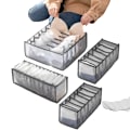 Miniatyrbillede 1 af 3: Sammenfoldelig Tøj Skuffe Organizer til Undertøj BH Sokker 4-Pak Grå