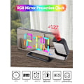 Pikkukuva 4 / 8: INF Projektorikello digitaalikello RGB-valo 6 kirkkauden 180° kääntyvä projektori Valkoinen