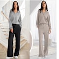 Pikkukuva 4 / 5: Korkealle ulottuvat casual-housut Musta XL