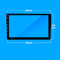 Miniatyrbillede 4 af 4: Hærdet glas Car Navigation Screen Protector med Carbon Fiber Black Border L