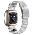 Miniatyrbild 2 av 7: Klockarmband i Rostfritt Stål för Fitbit Versa3/4/Sense 2 Silver