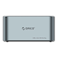 Miniatyrbild 2 av 4: Orico dockningsstation för 2,5" / 3,5" HDD / SSD, 5Gbps, USB-C till USB-C/A med kloningsfunktion (svart)