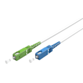 Miniatyrbild 1 av 5: Fiberoptisk kabel (FTTH), Singlemode (OS2) White, vit (Simplex), 1 m