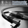 Pikkukuva 2 / 5: USB-C-laturi kulmaliittimellä 60 W pikalataus Musta 1 m