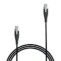 Miniatyrbild 2 av 3: Laddkabel PRO USB-C till USB-C 2.0 1.5m Svart Kevlarkabel med Metallkopplingar