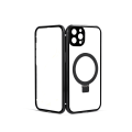 Pikkukuva 1 / 8: Läpinäkyvä, magneettinen kotelo jalustalla iPhonelle iPhone 15 Plus Musta