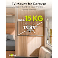 Miniatyrbillede 3 af 8: TV-vægbeslag Caravan TILT (M), sølv