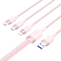 Pikkukuva 3 / 3: USB 2.0 A - 3-in-1 6A kaapeli Vention CTRPG 1.5M (vaaleanpunainen)