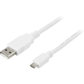 Miniatyrbild 3 av 3: USB 2.0 type A to Micro-B USB, 5-pin, white, 2m