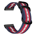 Miniatyrbild 1 av 4: Nylon Canvas Armband för Fitbit Versa 3/Sense Blå+röd+svart