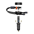Miniatyrbild 6 av 11: Billaddare Baseus Njutning med kabel USB-C + Lightning 3A, 30W (svart)
