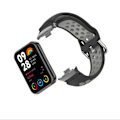 Miniatyrbillede 3 af 3: Silikone urrem til Xiaomi Mi Band 9/8 Pro (18 mm) Sort+grå