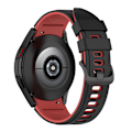 Miniatyrbillede 5 af 5: Silikone urrem til Samsung Watch 4 Sort+rød