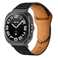 Miniatyrbild 1 av 3: Armband i äkta läder för Samsung Galaxy Watch7 Ultra (47 mm) - Svart