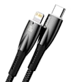 Pikkukuva 4 / 7: USB-C-kaapeli Lightning Baseus Glimmer -sarjalle, 20 W, 2 m (musta)
