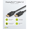 Miniatyrbild 3 av 11: DisplayPort™-kabel 1.4, certifierad, 32,4 Gbit/s