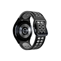 Miniatyrbillede 1 af 3: Silikone armbånd til Samsung Watch 4/5 Sort+grå