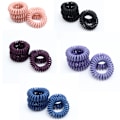 Miniatyrbillede 1 af 4: Spiral stærk gummi elastisk hårbånd 5-delt Flerfarvet 1